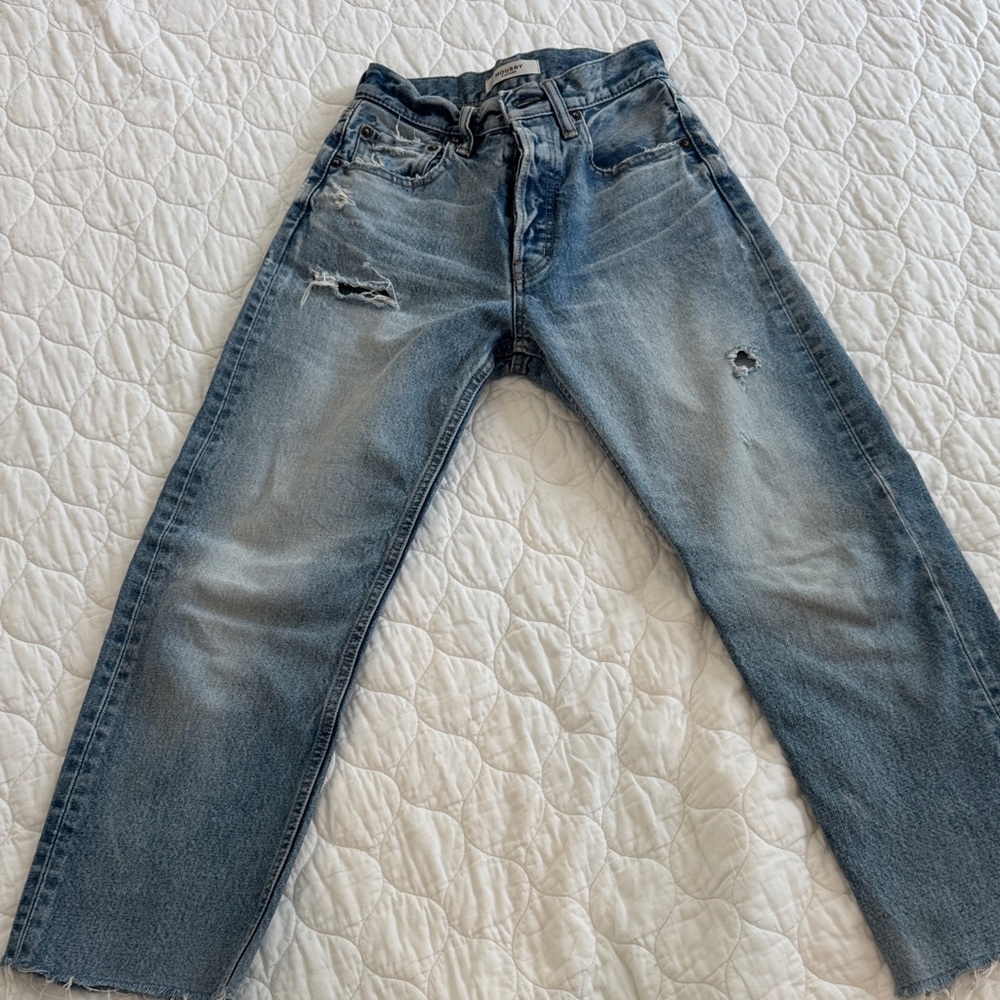 Moussy high rise cropped jeans